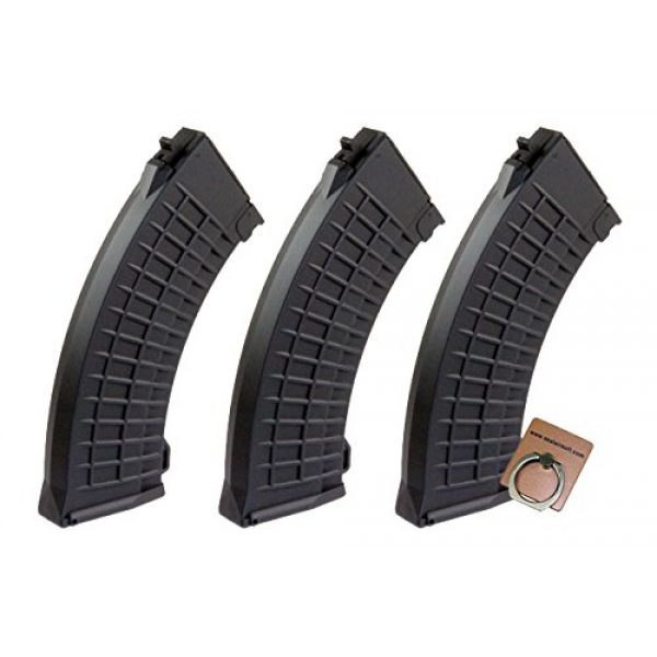 CYMA Airsoft Gun Magazine 1 CYMA AK74 500rd Wire Pull Mag for AEG AK BK X 3pcs -Mobile Ring Included