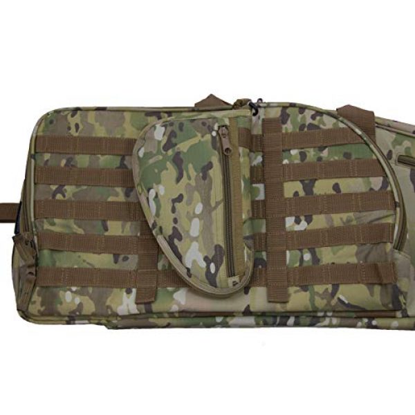 Flying Circle Rifle Case 6 Flying Circle Gear Scoped Carbine Case - MOLLE Compatible - Extra Thick Padding - Locking Zippers on Weapon Compartment - Holds Carbine Rifles Up To 33.5" in Length - 35" x 12.5" x 2.5"