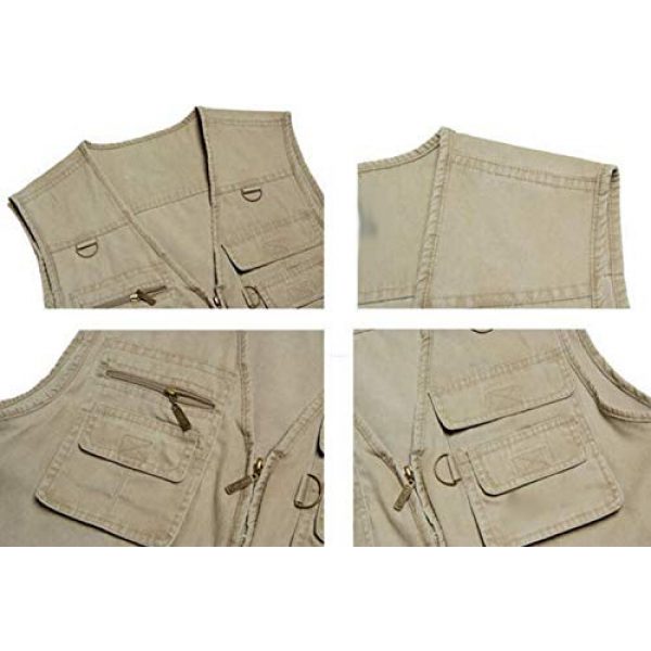 DAFREW Airsoft Tactical Vest 5 DAFREW Four Seasons Vest Middle-Aged Vest Multi-Pocket Vest Outdoor Leisure Fishing Vest (Color : Army Green, Size : L)