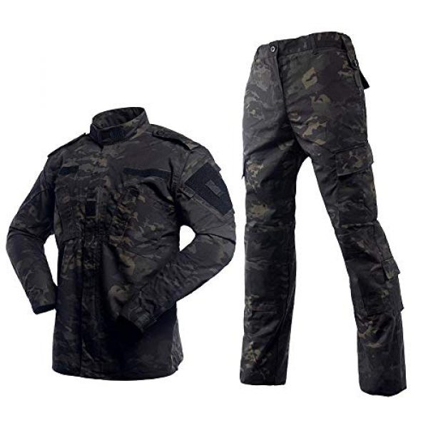 AKARMY Tactical Shirt 2 Unisex Lightweight Military Camo Tactical Camo Hunting Combat BDU Uniform Army Suit Set