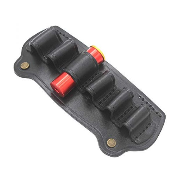 FIRECLUB Tactical Pouch 2 FIRECLUB Tactical Cowhide Leather Hunting Magazine Pouch 6 Shots 12 Gauge Ammo Bag Shell Holder Cartridge Belt