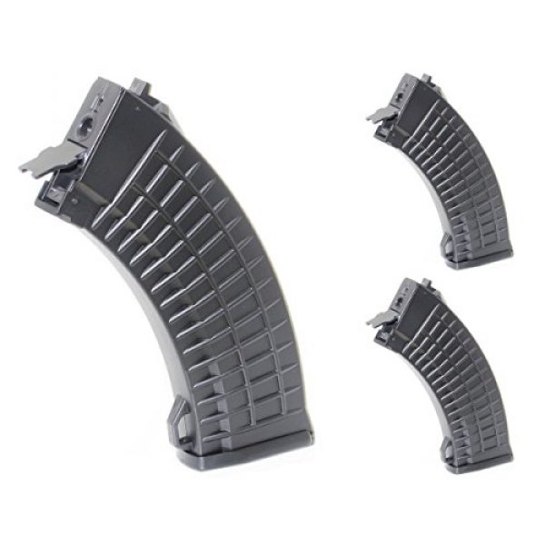 Airsoft Shopping Mall Airsoft Gun Magazine 1 Airsoft Shooting Gear 3pcs 500rd Waffle Mag Hi-Cap Magazine For AK-Series AEG Black