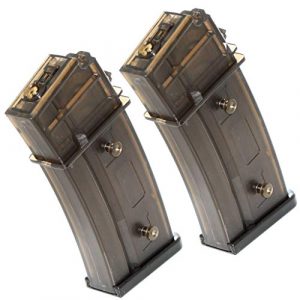 Airsoft Gang Airsoft Gun Magazine 1 Airsoft Parts CYMA 2pcs 130rd Mid-Cap Mag Magazine for G36 AEG Semi-Transparent Brown