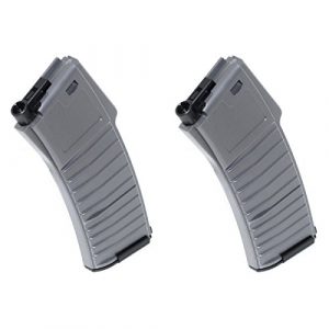 Airsoft Shopping Mall Airsoft Gun Magazine 1 Airsoft Shooting Gear 2pcs 100rd Mid-Cap Mag Magazine For PDW Series AEG Grey