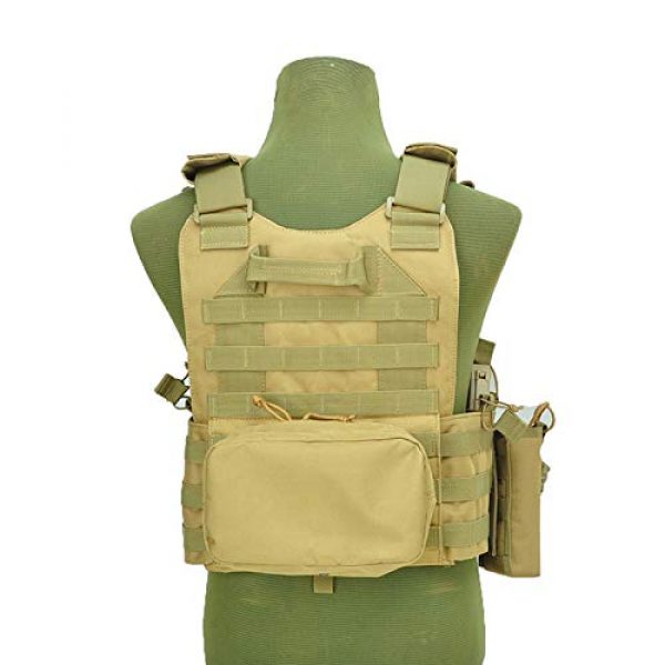 BGJ Airsoft Tactical Vest 6 BGJ Military Tactical Vest Army Airsoft Molle Vest CS Game Combat Gear Outdoor Various Accessory Kit Hunting Clothing Vest Multicam