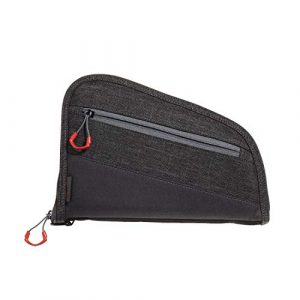 Allen Company Pistol Case 1 Allen Company 9 inch Auto-Fit 2.0 Handgun Case, Gray/Red
