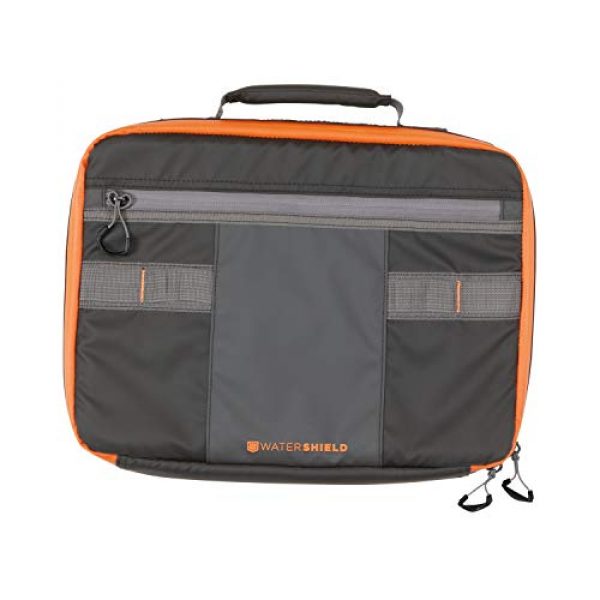 Allen Company Pistol Case 1 Reservoir Attache Pistol Case by Allen, 14 inch, with WaterShield Technology, Waterproof Fabric and Zippers, Holds 2 Oversized Pistols with Optics and Magazines, 2 Zippered Pockets, Gray