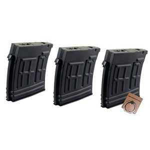 CYMA Airsoft Gun Magazine 1 CYMA 120rds SVD Magazine for Airsoft AEG Real Sword (RS) and S&T X 3PCS -Mobile Ring Included