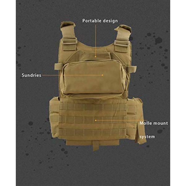 BGJ Airsoft Tactical Vest 3 Paintball 6094 Tactical Molle Vest Special Forces Military Army Vest Training CS Combination Vest Hunting Airsoft Body Armor