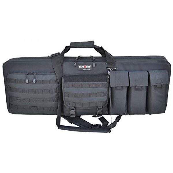 Explorer Cases Rifle Case 2 Explorer Rolling 3-Rifle Case, Black, 46 x 13.5 x 4-Inch