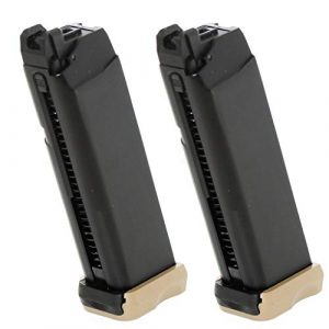 Airsoft Gang Airsoft Gun Magazine 1 Airsoft Parts APS 2pcs 23rd CO2 Magazine for Action Combat Pistol ACP601 Black/Dark Earth
