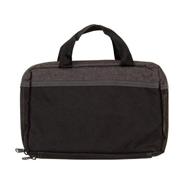 Allen Company Pistol Case 3 Allen Company Jackson Double Attache Handgun Case, Pistol Case fits All Auto-Loaders and Revolvers, Universal, Lockable, 2 Separate Internal Pocket, Tan/Black,Gray
