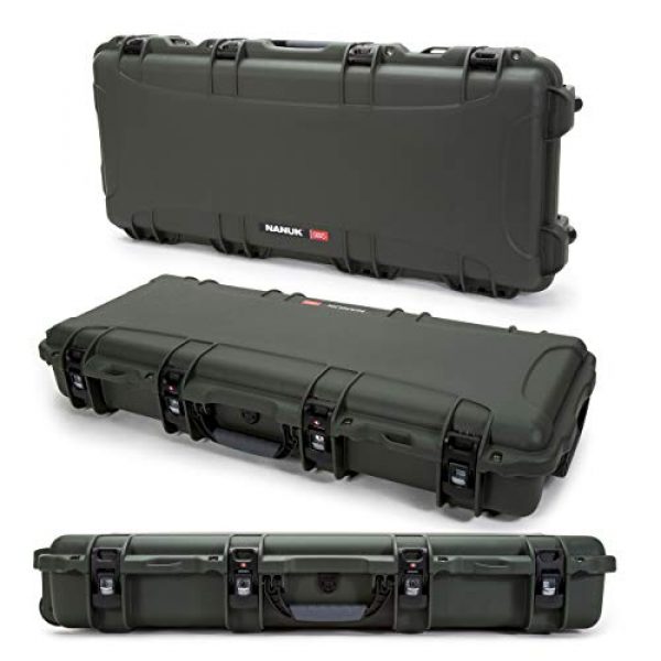 Nanuk Rifle Case 2 Nanuk 985 Waterproof Hard Case with Wheels and Foam Insert for Shotguns - Olive