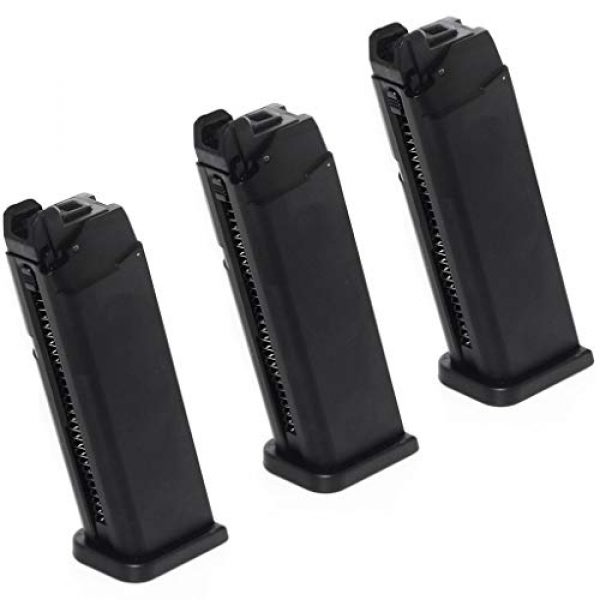Generica Airsoft Gun Magazine 1 Generica Airsoft Spare Parts Army 3pcs 25rd Mag Magazine for Army R17 / Tokyo Marui G17 GBB Pistol Black