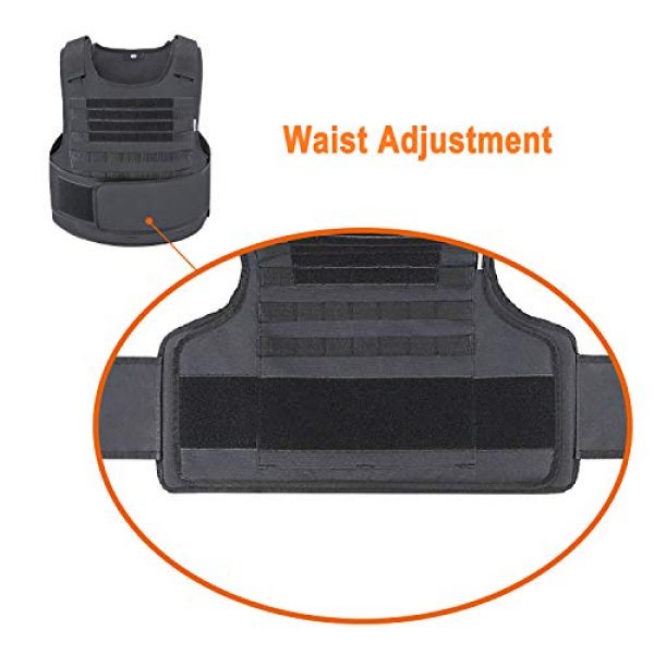 MGFLASHFORCE Airsoft Tactical Vest 5 MGFLASHFORCE Tactical Airsoft Vest Molle Adjustable Combat Training Paintball Vest