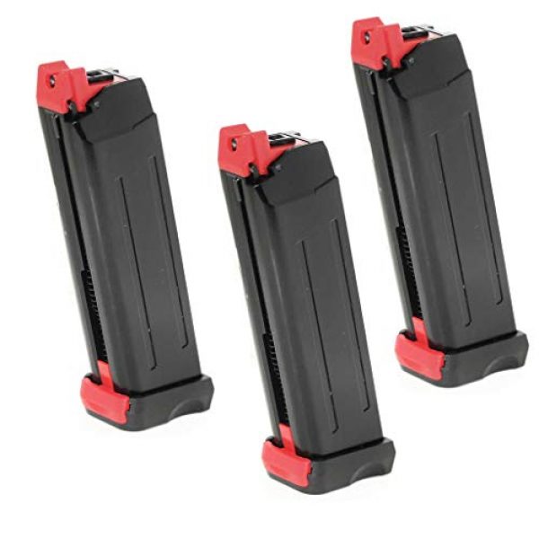 Airsoft Gang Air Gun Magazine 1 Airsoft Parts APS 3pcs 18rd CO2 Magazine for APS Steel Shark .177 Cal 4.5mm BB Black