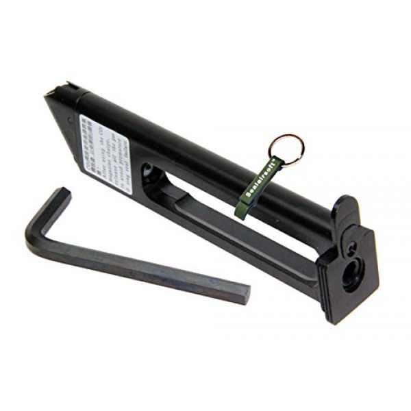 KJW Airsoft Gun Magazine 1 KJ Works 15rds Airsoft Metal 6mm CO2 Magazine For MK2 Series Black -Mobile Ring Included