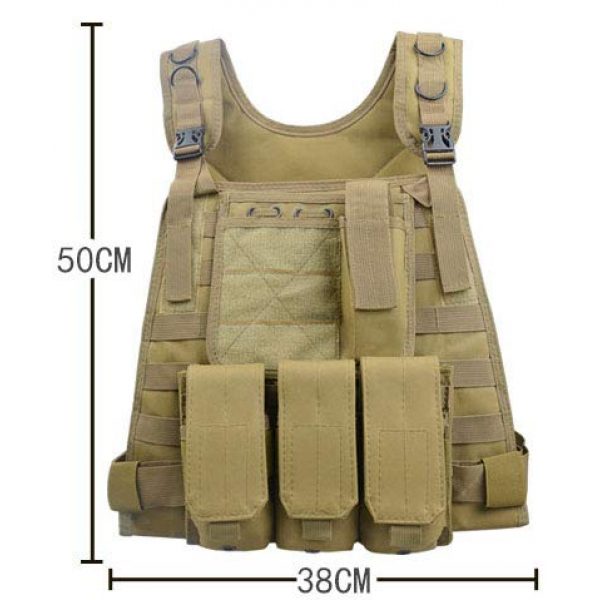 HHFC Airsoft Tactical Vest 5 HHFC Outdoor Nylon Tactical Vest Security Guard Waistcoat Field Combat Training Protective Vest Tactical Molle Airsoft Vest Paintball Combat Soft Vest