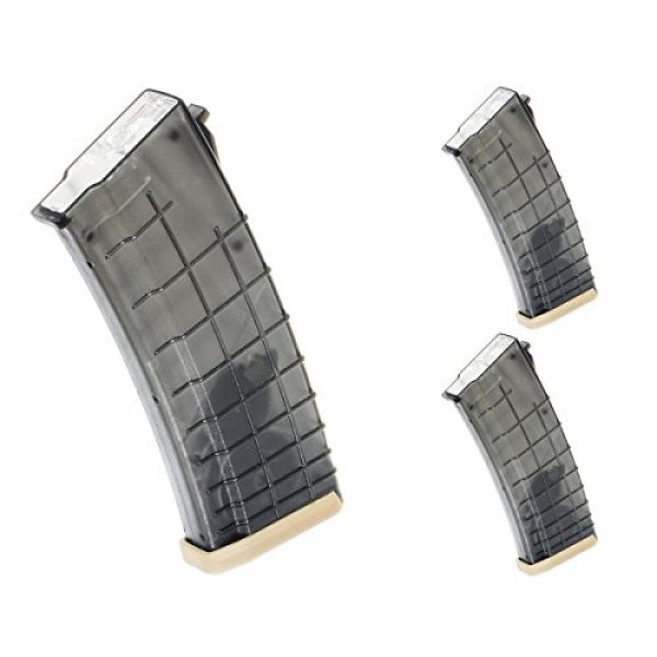 Airsoft Shopping Mall Airsoft Gun Magazine 1 Airsoft Shooting Gear 3pcs 450rd Bulgarian Waffle Hi-Cap Magazine For AK-Series Black/Tan