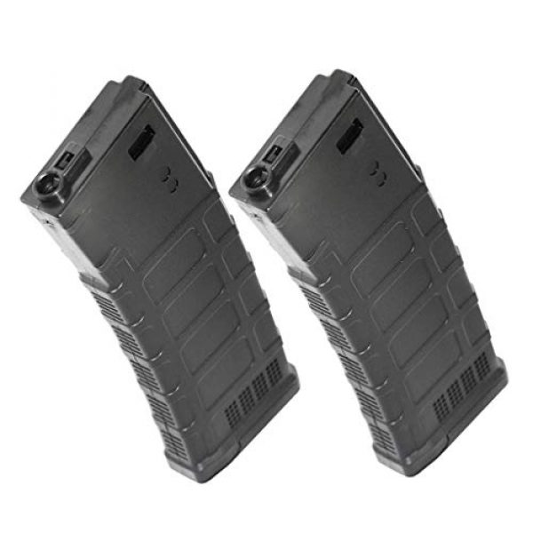 Generic Airsoft Gun Magazine 1 Airsoft Spare Parts CYMA 2pcs 220rd Polymer Waffle Mag Mid-Cap Magazine for CYMA, E&C, APS, D-Boys, ICS, Classic Army, G&P, Tokyo Marui M4 M16 Series AEG Black