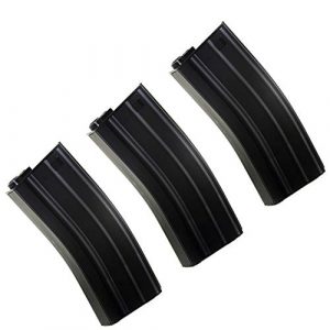 Generica Airsoft Gun Magazine 1 Airsoft Spare Parts 3pcs Pack E&C 30rd Mid-Cap Magazine for M4 Series AEG Black