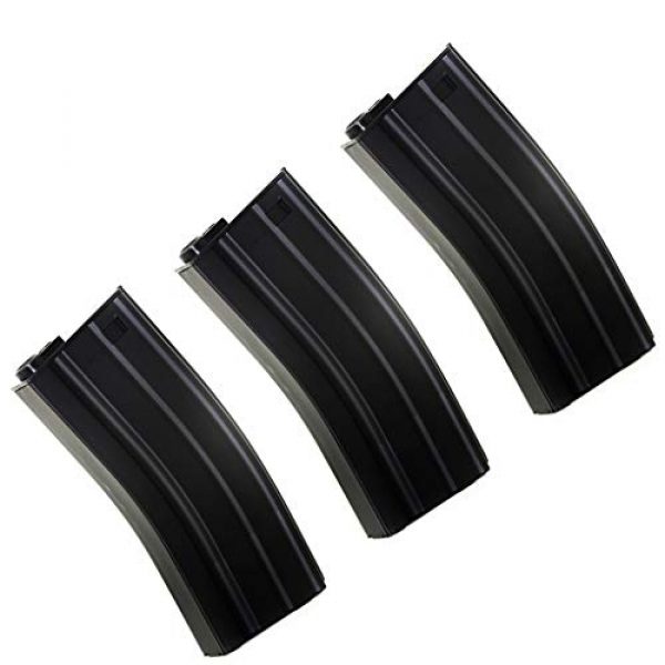 Generica Airsoft Gun Magazine 1 Airsoft Spare Parts 3pcs Pack E&C 30rd Mid-Cap Magazine for M4 Series AEG Black