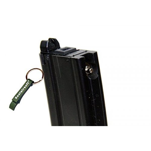 WE Airsoft Gun Magazine 2 WE 40rds Airsoft Gas Magazine For SMG 8 MP7 Series GBB Black -Mobile Ring Included