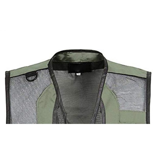 DAFREW Airsoft Tactical Vest 5 DAFREW Men's Vest Quick-Drying mesh Breathable Vest Multi-Pocket Vest Outdoor Leisure Photography Vest (Color : Black2, Size : M)