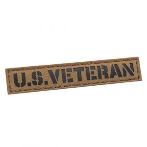 Tactical Freaky Airsoft Morale Patch 1 IR US Veteran Vet 1x5 Tan Coyote Brown Infrared Morale Name Tag IFF Tactical Hook&Loop Patch