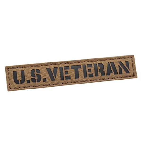 Tactical Freaky Airsoft Morale Patch 1 IR US Veteran Vet 1x5 Tan Coyote Brown Infrared Morale Name Tag IFF Tactical Hook&Loop Patch