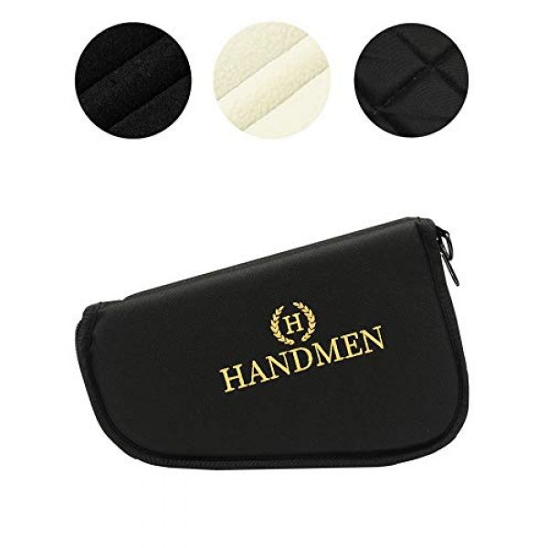 HANDMEN Pistol Case 1 HANDMEN Pistol Case,Soft Velvet Lining with Thick Padding Pistol Pouch for Handguns and Hunting Shooting Range