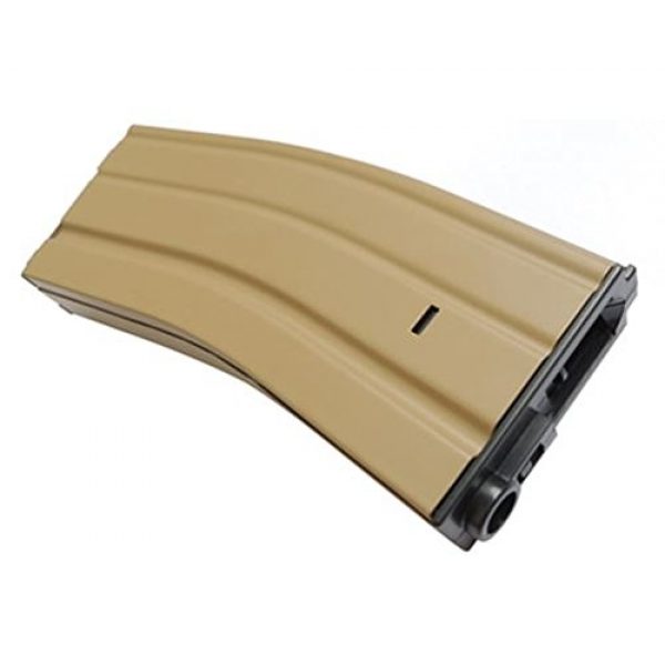 TOMTAC Airsoft Gun Magazine 4 TOMTAC Airsoft M4 Scar HI Cap Magazine MAG 300RDS Winding Wheel AEG TAN DE Metal @ Helmet World
