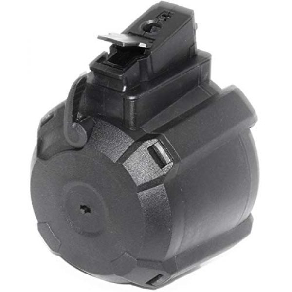 Airsoft Gang Airsoft Gun Magazine 1 Airsoft Parts Battleaxe 1400rd Sound Control Electric Drum Magazine for JG(Jing Gong), Classic Army, ICS, APS, D-Boys, CYMA, Tokyo Marui AK Series AEG Black