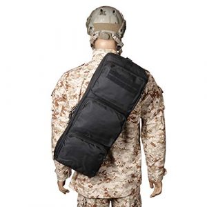 wolfslaves Rifle Case 1 wolfslaves New Tactical 24" Rifle Gear Shoulder MP5 Sling Bag Army Backpack Black MPS Hunting Bag Cross Bag