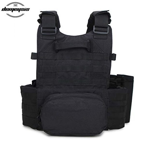 BGJ Airsoft Tactical Vest 7 Tactical Molle Vest Nylon Body Armor Hunting Plate Carrier Airsoft Paintball Vest with Magazine Pouch CS Game Combat Gear