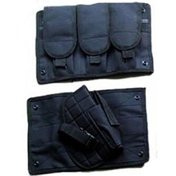 DHLink Airsoft Tactical Vest 4 Tactical Military Hunting Combat Vest with Pistol Gun Holster Pouch Black
