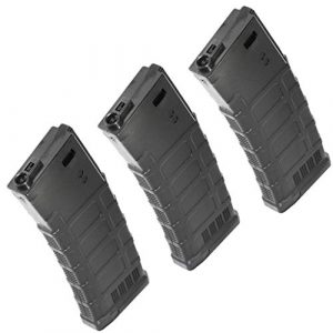 Generic Airsoft Gun Magazine 1 Airsoft Spare Parts CYMA 3pcs 220rd Polymer Waffle Mag Mid-Cap Magazine for CYMA, E&C, APS, D-Boys, ICS, Classic Army, G&P, Tokyo Marui M4 M16 Series AEG Black