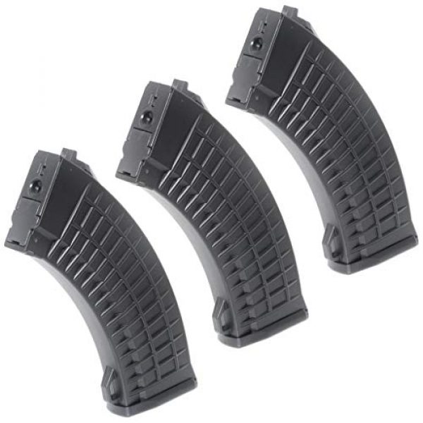 Airsoft Gang Airsoft Gun Magazine 1 Airsoft Parts 3pcs 500rd Waffle Mag Hi-Cap Magazine for AK-Series AEG Black