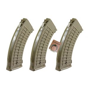 CYMA Airsoft Gun Magazine 1 CYMA AK 550rds Hi Cap Waffle Magazine for AK47 Airsoft AEG (Dark Earth) X 3pcs -Mobile Ring Included
