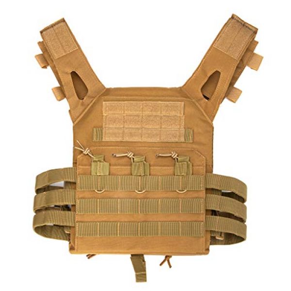 Jipemtra Airsoft Tactical Vest 5 Jipemtra Tactical Airsoft Vest for Kids Outdoor Molle Breathable JPC Vest Game Protective Vest Adjustable Modular Chest Set Vest CS Field Vest Training Vest (Black #1)