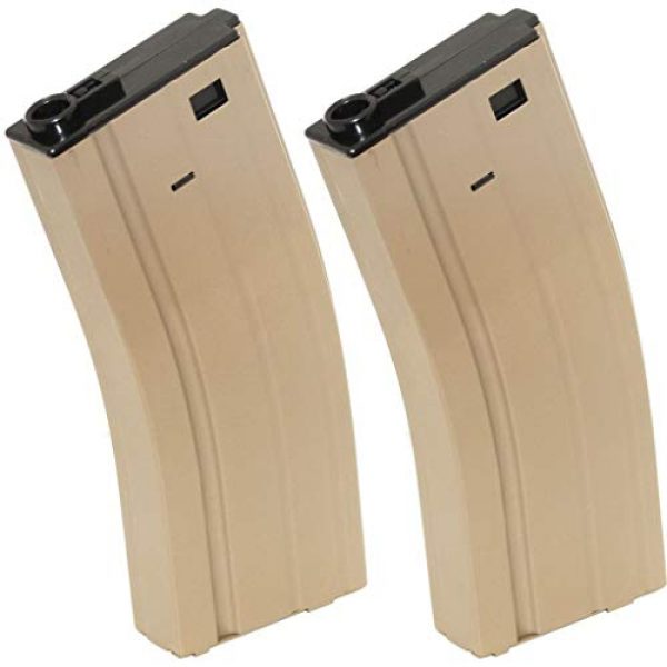 Generica Airsoft Gun Magazine 1 Airsoft Spare Parts CYMA 2pcs 140rd Mid-Cap Mag Magazine for D-Boys Classic Army WE SRC JG E&C CYMA Tokyo Marui M4 M16 Series AEG Dark Earth Tan