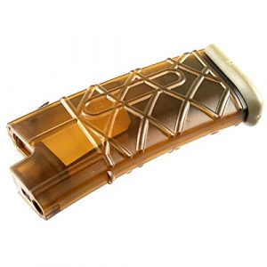 Airsoft Shopping Mall Airsoft Gun Magazine 1 Airsoft Shooting Gear APS 300rd Hi-Cap AUG Magazine for KU001 Series AEG Clear Brown/Dark Earth