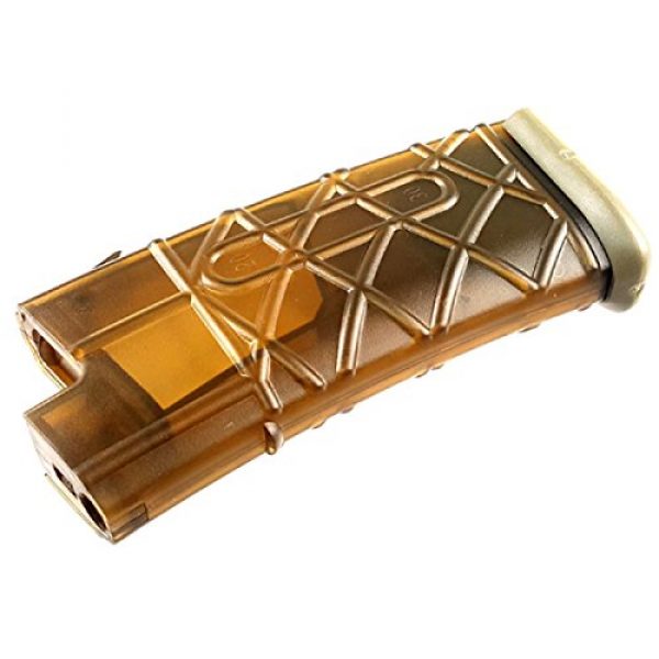 Airsoft Shopping Mall Airsoft Gun Magazine 1 Airsoft Shooting Gear APS 300rd Hi-Cap AUG Magazine for KU001 Series AEG Clear Brown/Dark Earth