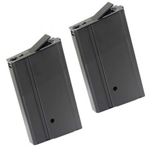 Airsoft Gang Airsoft Gun Magazine 1 Airsoft Parts CYMA 2pcs 400rd Hi-Cap Mag Magazine for CYMA Tokyo Marui M14 Series AEG Black