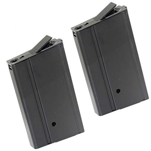 Airsoft Gang Airsoft Gun Magazine 1 Airsoft Parts CYMA 2pcs 400rd Hi-Cap Mag Magazine for CYMA Tokyo Marui M14 Series AEG Black