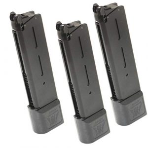 Airsoft Gang Airsoft Gun Magazine 1 Airsoft Parts Army 3pcs 26rd Extended Long Mag Gas Magazine for M1911 R28 GBB