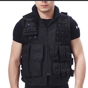 Moontie Airsoft Tactical Vest 1 Moontie Military Tactical Vest, Paintball Camouflage Molle Hunting Vest Assault Shooting Hunting Security Waistcoat