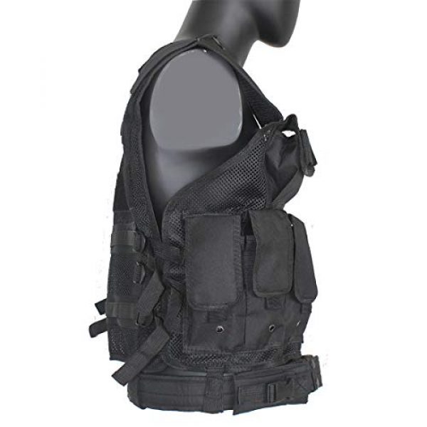 Yoghourds Airsoft Tactical Vest 5 Yoghourds Adjustable Breathable Vest, Ultra-Light Tactical Vest for Men for Hunting/Fishing/CS Field Operations/Cosplay