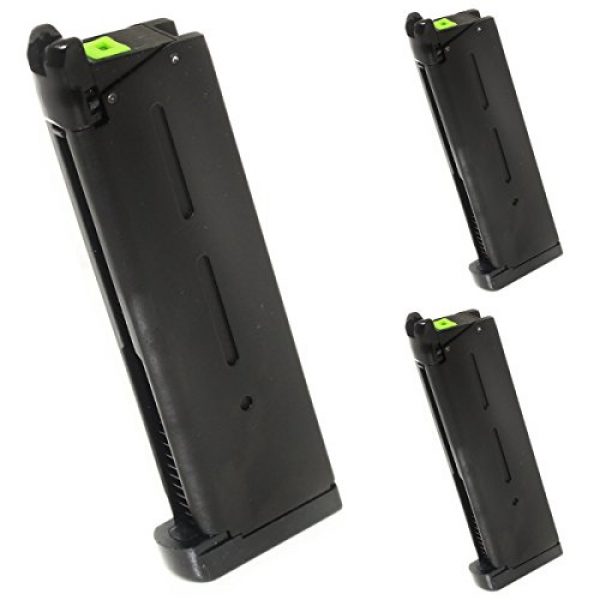 Airsoft Shopping Mall Airsoft Gun Magazine 1 Airsoft Shooting Gear APS 3pcs 25rd Turbo Magazine for Tokyo Marui 1911 APS Marcux Crxius GBB Pistol