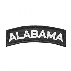 LEGEEON Airsoft Morale Patch 1 LEGEEON Alabama Shoulder Tab AL State Army Morale Tactical Fastener Patch